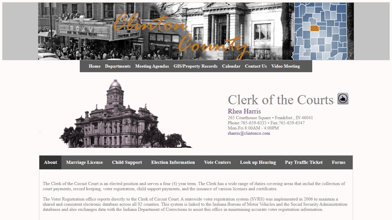 Clerk - Clinton County, Indiana